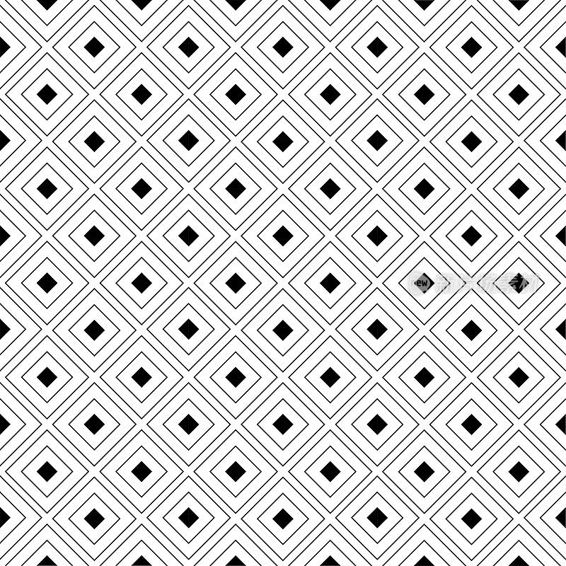 Collection of seamless ornamental vector patterns and swatches. White and black geometric oriental background